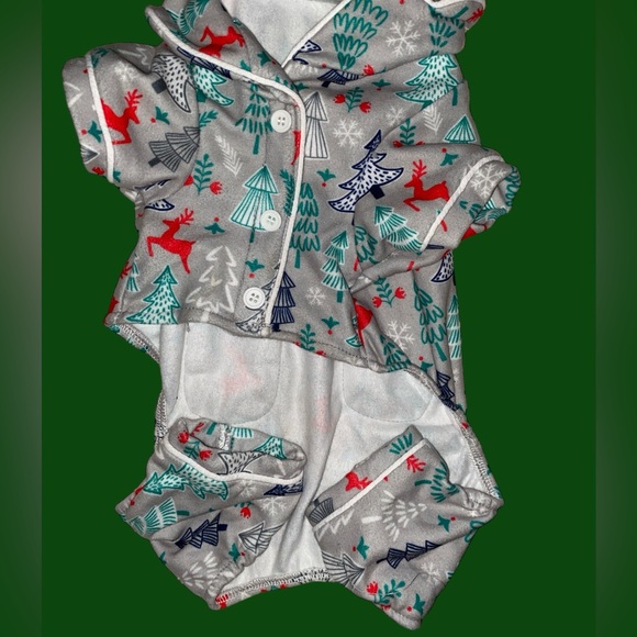 🎄NEW PUP CREW VELCRO REINDEER HOLIDAY PAJAMAS FOR 🐕 DOG •S/M •SO CUTE - Picture 4 of 12